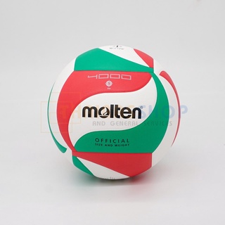 ภาพขนาดย่อของสินค้าลูกวอลเล่ย์ Molten V5M4000 100% ลูกวอลเลย์บอล size 5 วอลเลย์บอล หนัง PU คุณภาพหนังนิ่มเป็นพิเศษ
