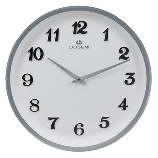 นาฬิกา นาฬิกาแขวน DOGENI WNM012SL 12 นิ้ว สีสีเงิน ของตกแต่งบ้าน เฟอร์นิเจอร์ ของแต่งบ้าน WALL CLOCK ALUMINIUM 12" SILVE
