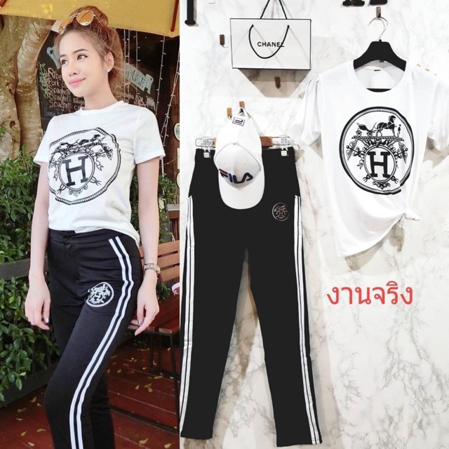 ชุดเซ็ท-3ชิ้น-เสื้อ-กางเกง-แมส