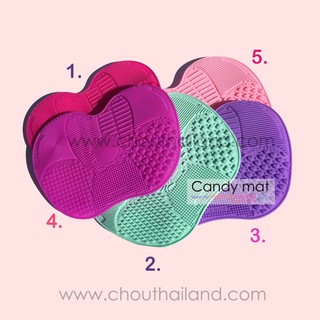 พร้อมส่ง ที่ล้างแปรง Candy Mat  แผ่นล้างแปรงแต่งหน้าขนาดใหญ่