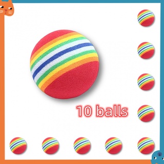 【EasternSky】ลูกบอลโฟมนุ่ม สีรุ้ง หลากสี สําหรับสัตว์เลี้ยง สุนัข แมว