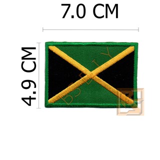 ตัวติดเสื้อ ตัวรีดเสื้อ อาร์ม Armpatch งานปักผ้า ธงชาติ จาเมกา Jamaica