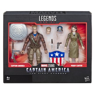 Marvel legends 80th anniversary ฟิกเกอร์แพ็คคู่ กับตันอเมริกา + เพ็กกี้(MVE6342)