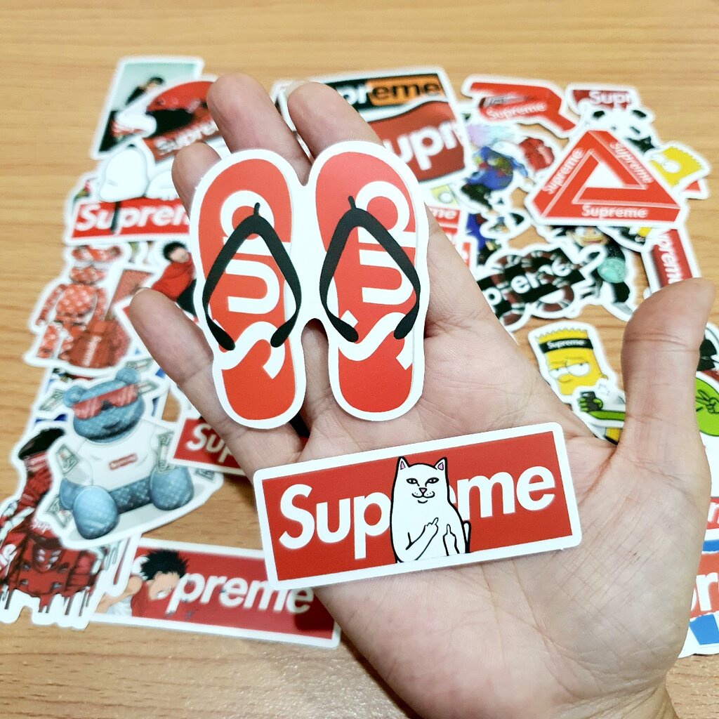 สติ๊กเกอร์-supreme-ชุด2-ซูพรีม-สุพรีม-ติดแน่น-กันน้ำ-ติดกระเป๋าเดินทาง-โน็ตบุ้ค-50-ชิ้น-sticker