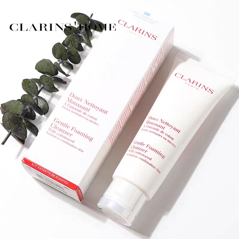 clarins-gentle-foaming-cleanser-for-combination-oily-skin-125ml-โฟมล้างหน้า