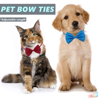 ปลอกคอ ประดับโบว์ สามารถปรับความยาวได้ อุปกรณ์เสริม สําหรับสัตว์เลี้ยง สุนัข แมว