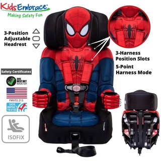 คาร์ซีทเด็กโต ลายสไปเดอร์แมน KidsEmbrace Marvel Ultimate Spider-Man Combination Harness Booster Car Seat  นำเข้าจาก USA