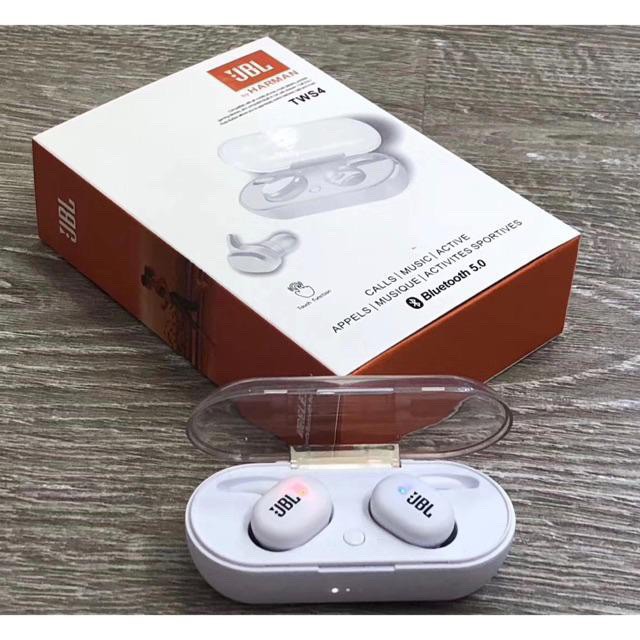 หูฟัง-หูฟังบลูทูธ-หูฟังไร้สาย-หูฟัง-bluetooth-bluetooth-แท้-jbl-harman-tws4-bluetooth-earphone-รับประกัน-1-เดือน