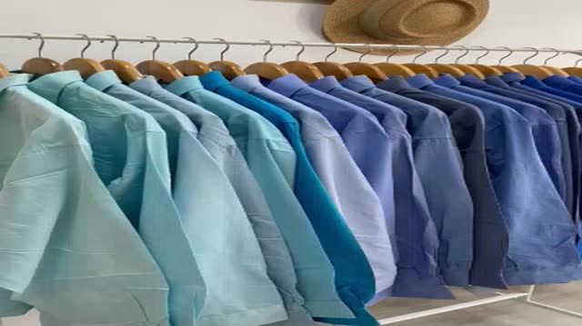 เสื้อเชิ้ตโอเวอร์ไซส์-สีฟ้า-น้ำเงิน-ราคาถูกที่สุดในออนไลน์-ทรงดี-สีสวย