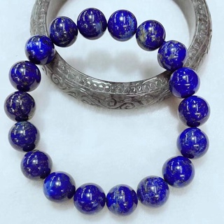 สร้อยข้อมือธรรมชาติ Lapis Lazuli สร้อยข้อมือผู้ชายและผู้หญิงสร้อยข้อมือวงกลมเดี่ยวลูกปัดเครื่องประดับของขวัญ Lapis Lazul