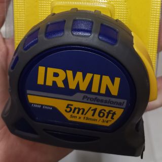 ตลับเมตร IRWIN 5M หุ้มยาง 13950 มีตัวเลขทั้งสองด้าน