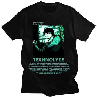 [100% Cotton] เสื้อยืดแขนสั้นลําลอง พิมพ์ลายการ์ตูนอนิเมะ Texhnolyze Serial Experiments Lain สไตล์สตรีท สําหรับผู้ชาย แล