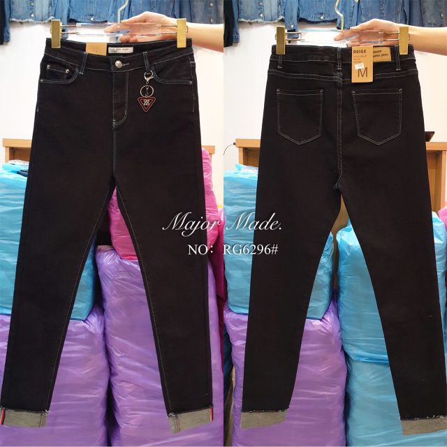 rg6296-สกินนี่ยีนส์ขาพับ-มีs-xl