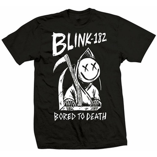 เสื้อยืดอินเทรนด์ผู้ชายอินเทรนด์ผู้หญิงขายดี เสื้อยืด ผ้าฝ้าย พิมพ์ลาย Blink 182 Boto Death Blink 182 แฟชั่น สําหรับผู้ช