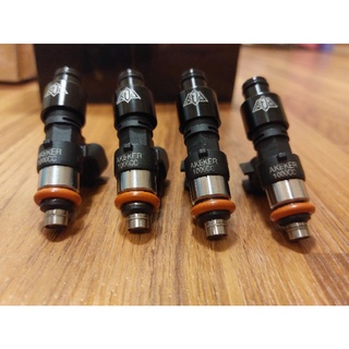 4X Top feed High performance 65mm ev14 E25 E85 High impedance Flow matched fuel injector Black For Honda หัวฉีด