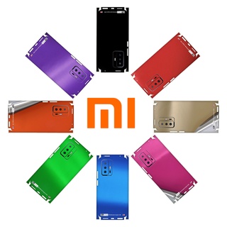 ฟิล์มกันรอยด้านหลัง+ขอบข้าง+บนล่าง กันเคสกัด สีดำลายคาร์บอน สำหรับ mi xiaomi ที่มีขายในไทย ไม่มีขอบยินดีคืนเงิน