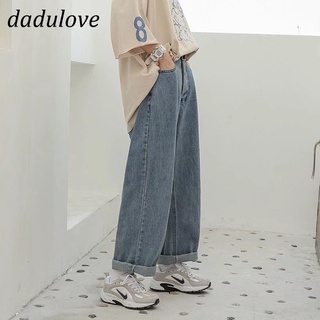 DaDulove💕 New Korean Version Straight Niche Loose Jeans High Waist Wide Leg Pants Fashion Plus Size Womens Clothing