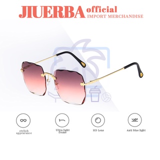 (JIUERBA) COD ใหม่ แว่นตากันแดด ป้องกัน UV400 กรอบโลหะ ขนาดใหญ่ สไตล์วินเทจ แฟชั่น สําหรับผู้หญิง และผู้ชาย