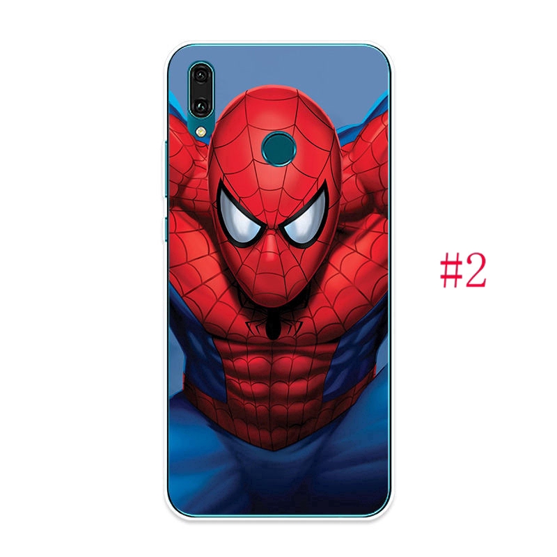 เคสโทรศัพท์ซิลิโคนพิมพ์ลาย-spiderman-iron-man-สําหรับ-huawei-y-9-prime-2018-2019