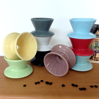 SPP - แก้วดริปกาแฟ ดริปเปอร์เซรามิค แก้วกรองกาแฟดริป ชงกาแฟดริป  Pour-over Coffee Ceramic Dripper ส่งจากโรงงาน