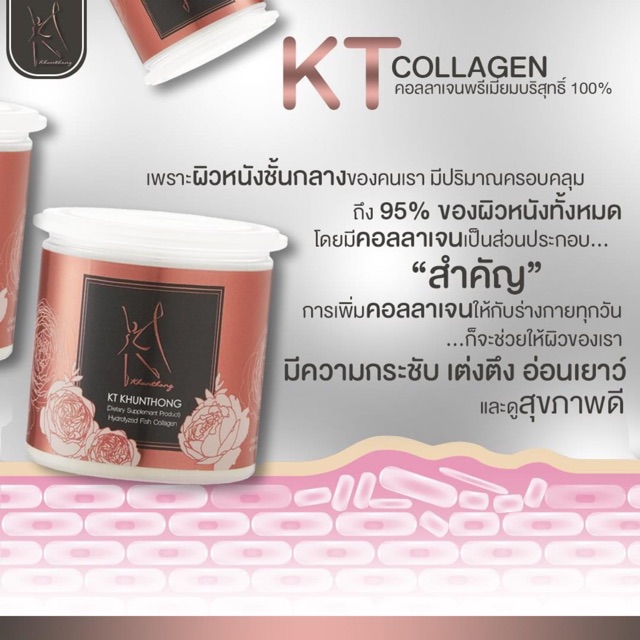 ภาพสินค้าคอลลาเจนบำรุงกระดูก KT collagen 2 กระปุก คอลลาเจนแท้ (ไตรเปปไทด์) จากร้าน chewwing.shop88 บน Shopee ภาพที่ 2