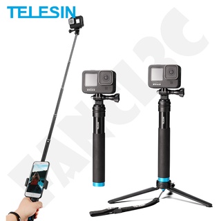 ภาพหน้าปกสินค้าTELESIN ไม้เซลฟี่แบบอลูมิเนียมยืดได้ 6 in 1 + ที่วางโทรศัพท์แบบถอดได้สำหรับขาตั้งกล้อง DJI OSMO Action 3 GoPro 11 10 9 8 7 Insta360 ONE X3 Action Cameras ที่เกี่ยวข้อง