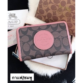 พร้อมส่ง กระเป๋า กระเป๋าสตางค์ Coach ซิปรอบใบกลาง ขนาด 6 นิ้ว wallet bag โค้ช