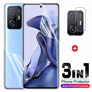 3 In 1 ฟิล์มไฮโดรเจลกันรอยหน้าจอสําหรับ Xiaomi 11T Xiaomi Mi 11t Pro 11tpro