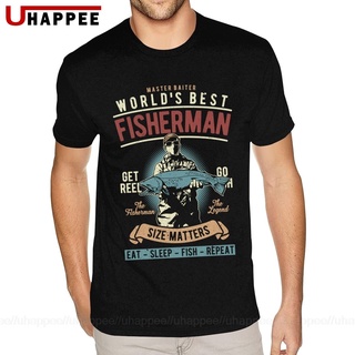 เสื้อยืดแขนสั้น คอกลม พิมพ์ลาย Worlds Best Fisherman แฟชั่นฤดูร้อน สไตล์วินเทจ สําหรับผู้ชาย 2022