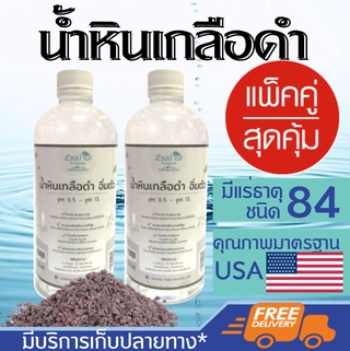 น้ำหินเกลือดำ อิ่มตัว สวนปานะ น้ำ เกลือดำ pH11.5 - pH12 ขนาดบรรจุ 550 mlX2. จำนวน 2 ขวด