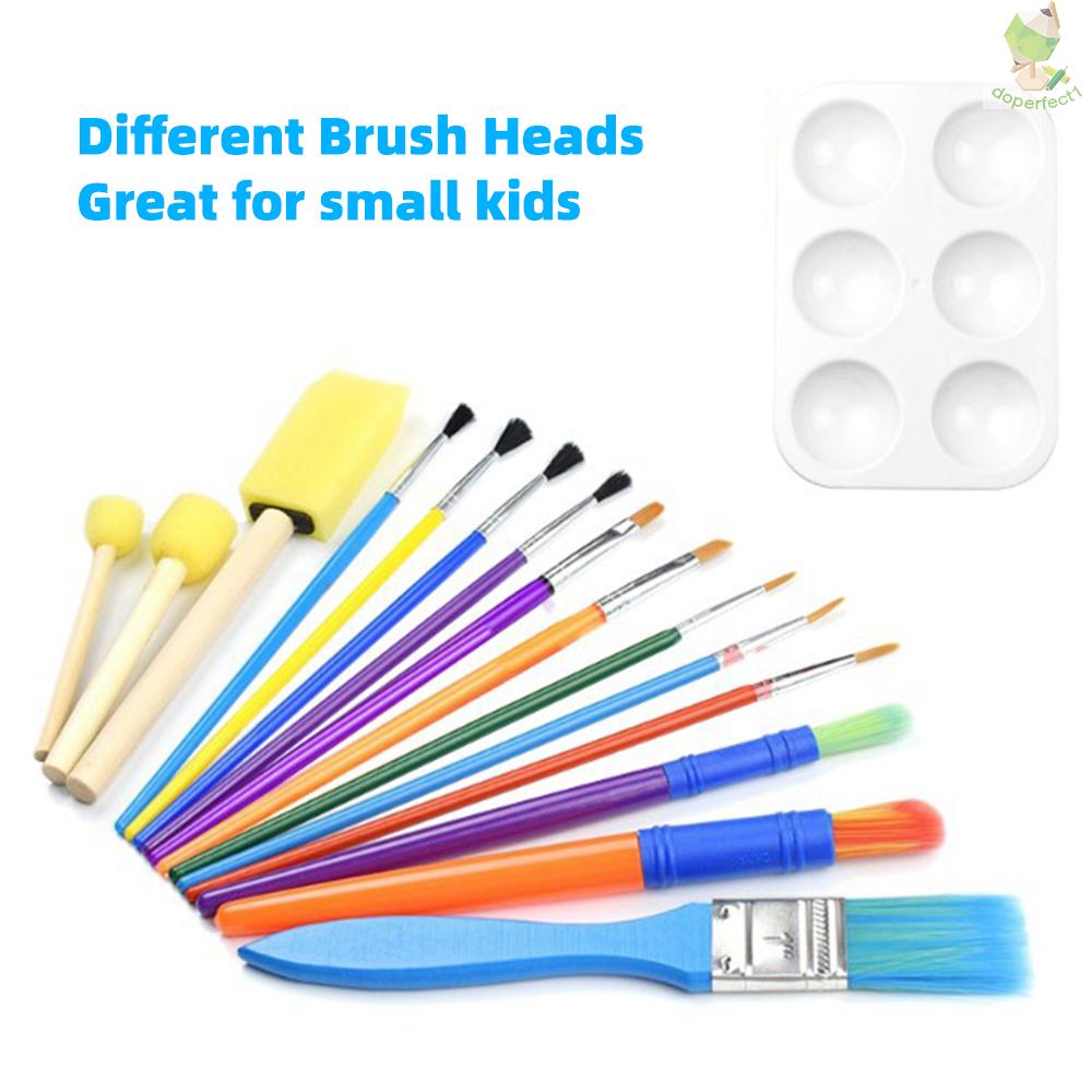 16pcs-children-paintbrushes-washable-paint-brushes-sponge-painting-brush-set-for-toddler-kids-e