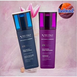 Tec Italy Silk System Shine Shampoo/Conditioner 300/300 ml แชมพู และครีมนวดผม สำหรับผมแห้ง และผ่านเคมี