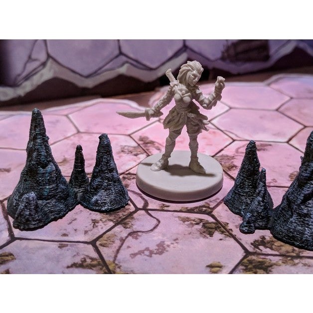 plastic-gloomhaven-frosthaven-jaws-of-the-lion-board-game-th-en-3d-stalagmite-ชุดอัพเกรดโทเค่น-เกมคมเขี้ยวราชสีห์