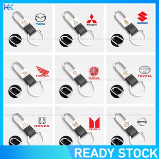 ภาพขนาดย่อของภาพหน้าปกสินค้าพวงกุญแจสายคล้องหนัง สำหรับกุญแจรถมอเตอร์ไซค์ รถยนต์ จากร้าน halocar.th บน Shopee