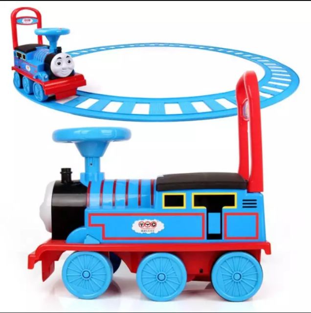 รถไฟโทมัส-thomas-amp-friends-พร้อมราง-รถแบตเตอร์รี่เด็กนั่งได้-วิ่งบนรางใหญ่-หรือนอกรางได้