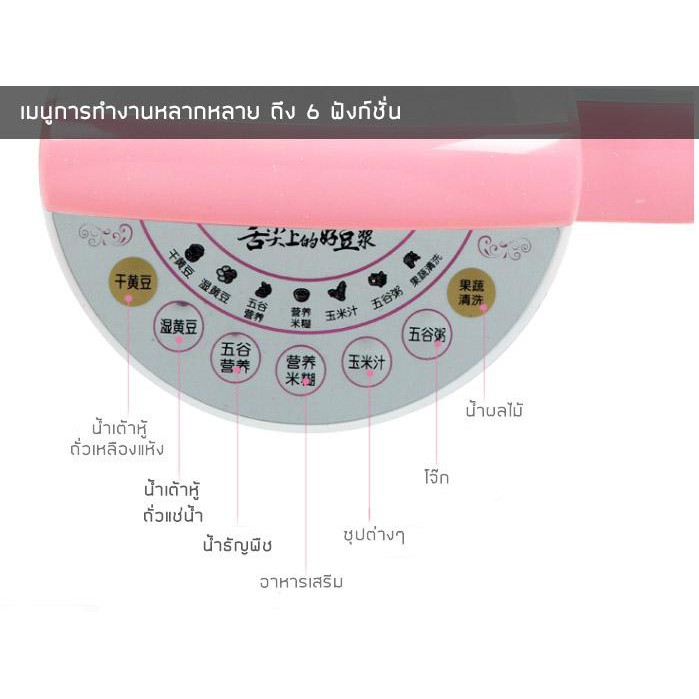 เครื่องทำน้ำเต้าหู้-น้ำธัญพืช-ต้มได้ในเครื่องเดียว