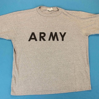 เสื้อยืดสีขาวเสื้อยืด 90s US ARMY วินเทจ ขนาดใหญ่ สีเทาS-4XL