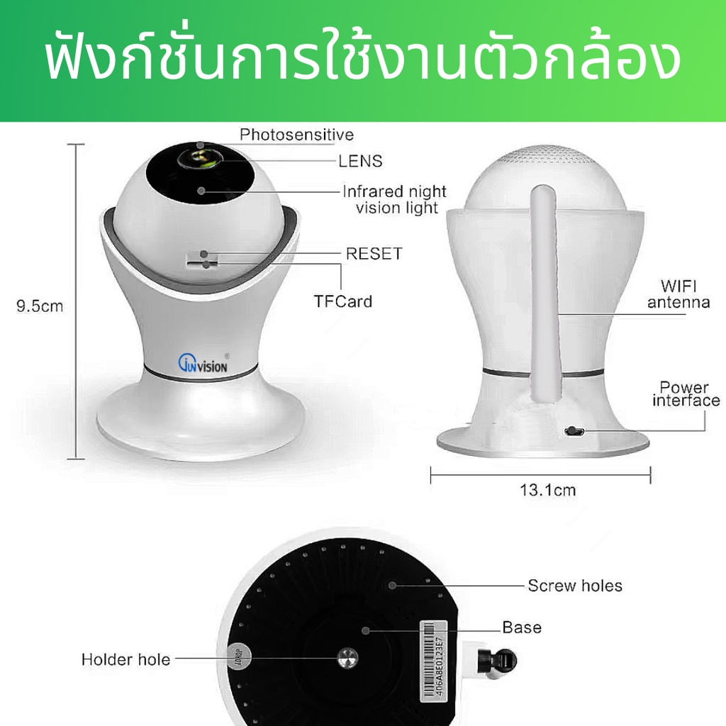 ภาพสินค้าYooSeeFC-3MP กล้องวงจรปิด มีภาษาไทย 3ล้านพิกเซลHD3mp Wifi Wirless IP camera 3M Megepixel กล้องรักษาความปลอดภั จากร้าน junanvision บน Shopee ภาพที่ 4