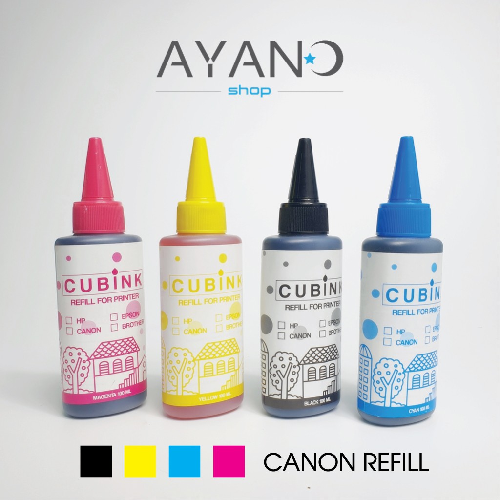 หมึกเติม-inkjet-canon-refill-ทุกรุ่น-ขนาด-100-ml-สินค้ารับประกันคุณภาพ