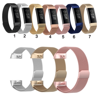 สาย Milanese Magnetic Loop สายสแตนเลสสำหรับ Fitbit Charge 3 4