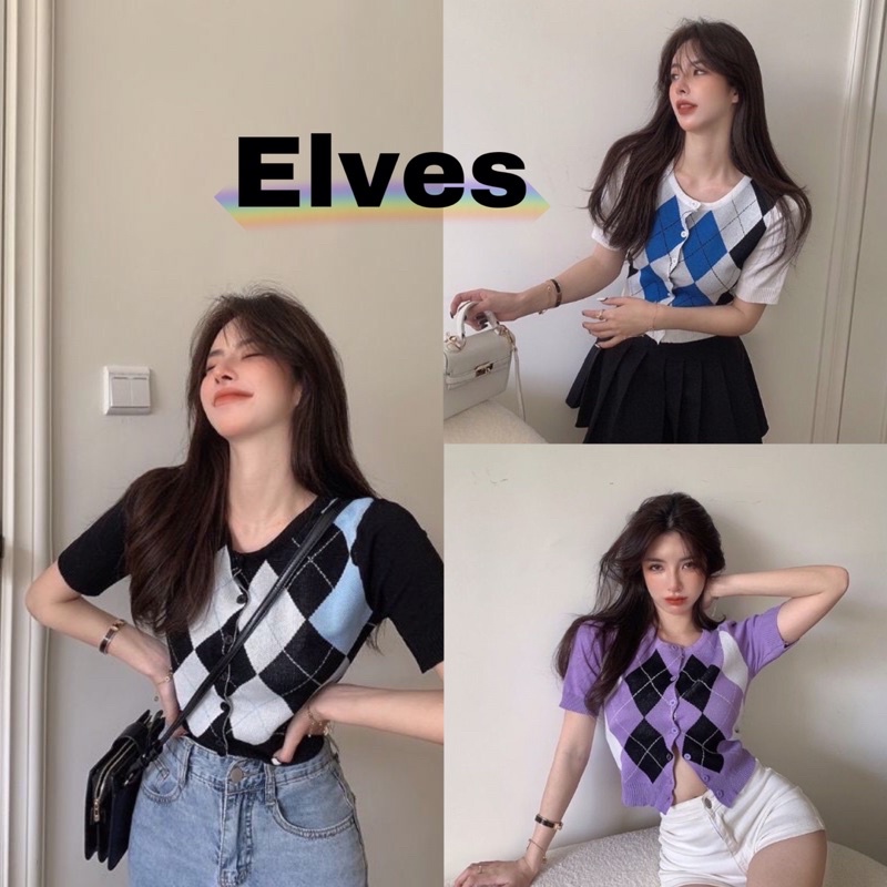 elves-พร้อมส่ง-เสื้อไหมพรมแขนสั้น-ใส่สบาย-10019