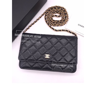 New Chanel Woc caviar Black ghw plate chip