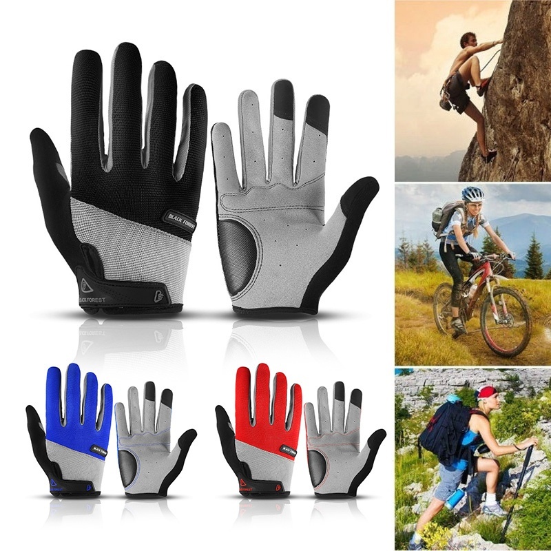 ภาพหน้าปกสินค้าถุงมือขี่จักรยานถุงมือกีฬาถุงมือกันกระแทกระบายอากาศ