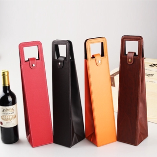DT06-6 กระเป๋าหนังใส่ขวดไวน์ วัสดุหนังอย่างดี R1-3