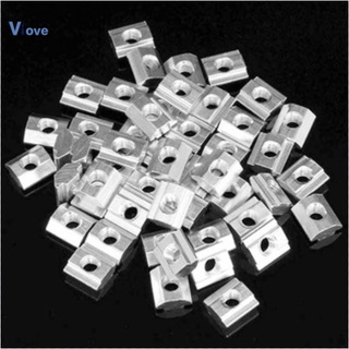 50pcs M5 T Sliding Nut Zin-Plated Carbon Steel T Sliding Nut for 2020 Aluminum Profile