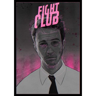 โปสเตอร์หนัง Fight Club ไฟท์ คลับ ดิบดวลดิบ โปสเตอร์ Poster รูปภาพ ภาพติดผนัง โปสเตอร์ภาพพิมพ์