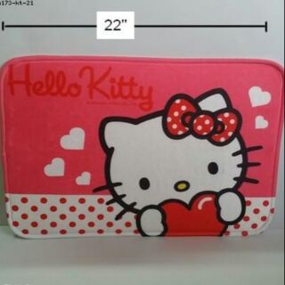 พรมเช็ดเท้า สี่เหลี่ยม ลาย คิตตี้ Kitty ขนาด 22x15 นิ้ว