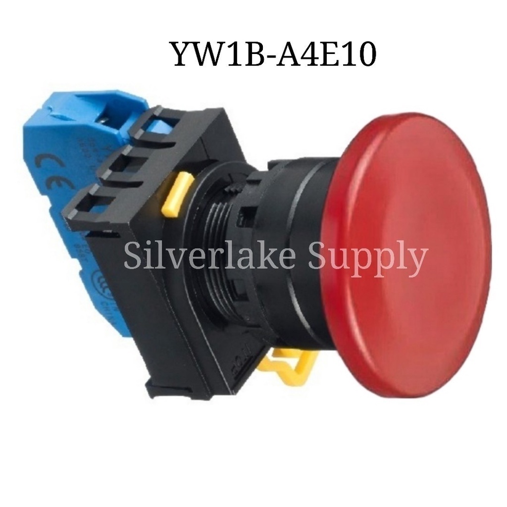 ภาพสินค้าสวิตซ์หัวเห็ด Push button switch YW1B-M4E01 / YW1B-M4E10 / YW1B-A4E10 ขนาด 40 mm. IDEC จากร้าน silverlake.supply บน Shopee ภาพที่ 4