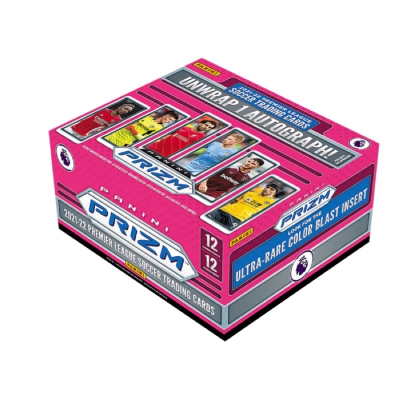 Soccer 2021/22 Prizm Premier League Trading Cards Hobby Box (12 Packs