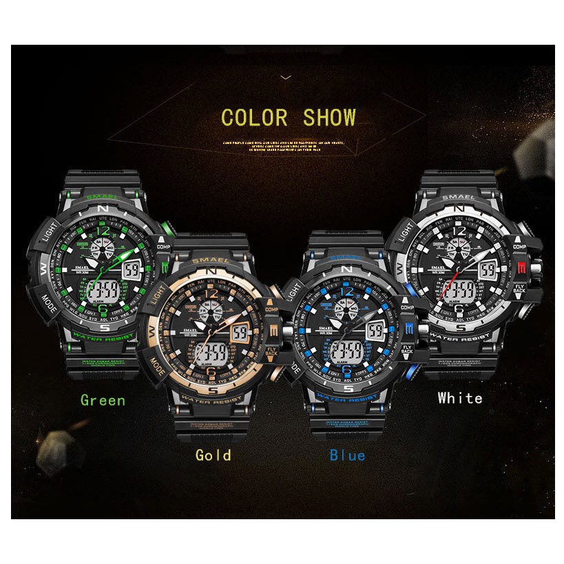 ภาพหน้าปกสินค้าSMAEL ส่งเร็ว พร้อมส่งในไทย นาฬิกาข้อมือผู้ชาย Sport Digital LED & Analog รุ่น SM1376 พร้อมกล่องเหล็ก จากร้าน sazzygirlshop บน Shopee
